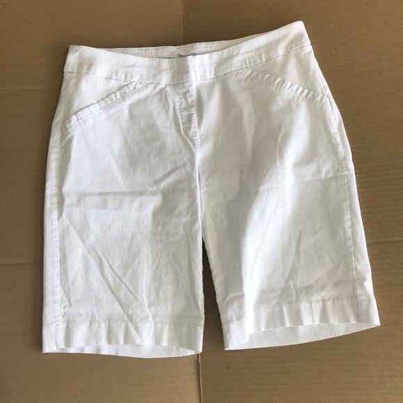 Coral Bay Women's White Activewear Shorts 10 - Picture 1 of 6
